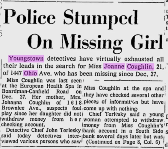 Missing Person: Joanne Elaine Coughlin